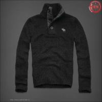 heren abercrombie and fitch truien half-knop henley tee donkergrijs Sports Goedkoop 1koh2357